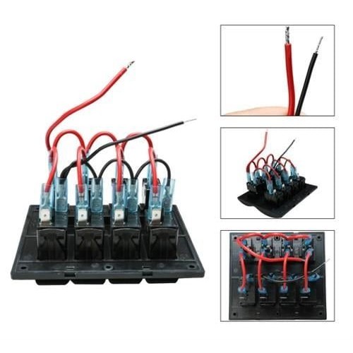 4'lü Switch Panel Mavi