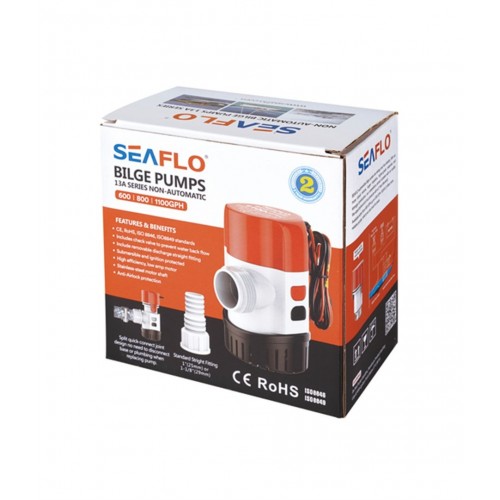 Seaflo Sintine Pompası Çekvalfli 800 gph. 12 V