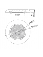 Krom Tavan Lambası 6 Ledli 12V Gün Işığı 10 cm