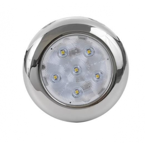 Krom Tavan Lambası 6 Ledli 12V Gün Işığı 10 cm