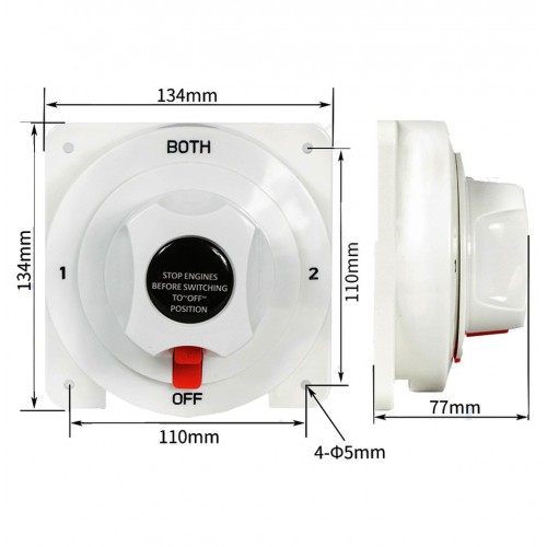 BOTH ŞALTER 175 AMPER ( ÇİFT DEVRE) TEKNE AKÜ ŞALTERİ 